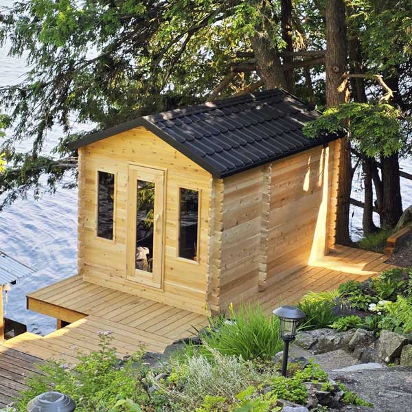 Dundalk LeisureCraft CT Georgian Cabin Sauna with Changeroom Electric Heater CTC88CE