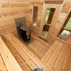 Dundalk LeisureCraft CT Georgian Cabin Sauna with Changeroom 6 Person - Wood-burning Heater CTC88CW