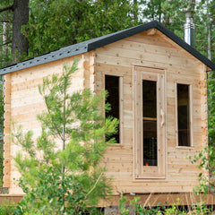Dundalk LeisureCraft CT Georgian 6 Person Outdoor Sauna - Wood-burning Heater CTC88W