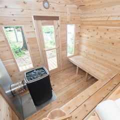 Dundalk LeisureCraft CT Georgian 6 Person Outdoor Sauna - Wood-burning Heater CTC88W
