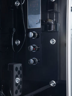 Maya Bath Platinum Catania-L Steam Shower & Catania Steam Shower – Luxury Corner Whirlpool Spa with Entertainment Features