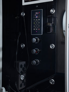 Maya Bath Platinum Catania-L Steam Shower & Catania Steam Shower – Luxury Corner Whirlpool Spa with Entertainment Features