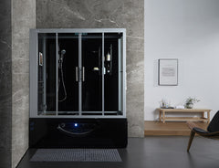 Maya Bath Platinum Catania-L Steam Shower & Catania Steam Shower – Luxury Corner Whirlpool Spa with Entertainment Features