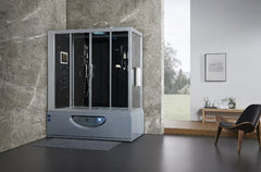 Maya Bath Platinum Catania-L Steam Shower & Catania Steam Shower – Luxury Corner Whirlpool Spa with Entertainment Features