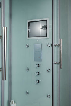 Maya Bath Platinum Catania-L Steam Shower & Catania Steam Shower – Luxury Corner Whirlpool Spa with Entertainment Features