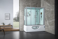 Maya Bath Platinum Catania-R Steam Shower & Catania Steam Shower – Luxury Corner Whirlpool & Entertainment Spa