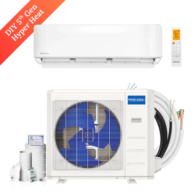MRCOOL DIY 18,000 BTU 5th Gen Hyper Heat Single Zone Mini Split System with 25ft line set - 230V - DIYHH-18-HP-WM-230D25