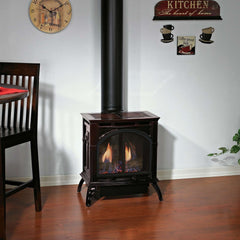 Empire 22" Spirit Cast Iron Direct Vent Gas Stove with Slope Glaze Burner and Log Set DVP20CC30BP