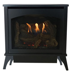 Empire 27" Spirit Steel Direct Vent Gas Stove with Slope Glaze Burner and Log Set DVP30MS30FP