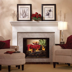 Empire 36" Madison Premium Double-Sided Direct Vent Gas Fireplace with Banded Brick Liner DVP36SP32EP