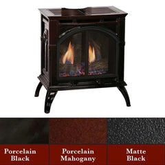 Empire 22" Spirit Cast Iron Direct Vent Gas Stove with Slope Glaze Burner and Log Set DVP20CC30BP