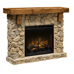 Dimplex 54 Inch Fieldstone Mantel Electric Fireplace X-GDS28L8-904ST