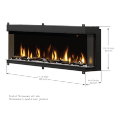 Dimplex 74 Inch Ignite Bold Built-In Linear Electric Fireplace X-XLF7417-XD