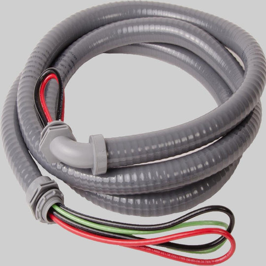 DiversiTech 1/2" x 6 ft Electrical Whip with #10 AWG Wire – 6-12-6NM