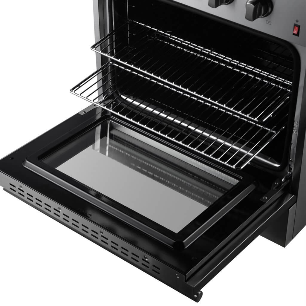 FORNO Marco 30 Inch Dual Fuel Range Stainless Steel, 4 Sealed Burners – 37,000 BTU, 4.32 cu.ft. True Convection Oven FFSGS6197-30