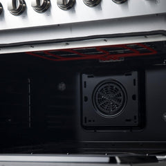 FORNO Marco 36 Inch Dual Fuel Range Stainless Steel, 6 Sealed Burners – 67,000 BTU, 5.36 cu.ft. True Convection Oven FFSGS6197-36