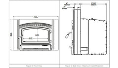 Enerzone 44 Inch Destination 2.7 Wood Burning Insert Indoor EB00058