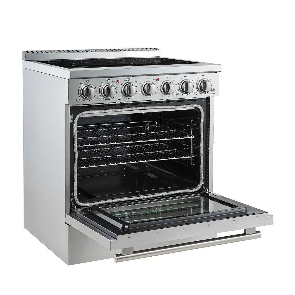 FORNO Espresso Paolo 30 Inch 4.38 cu. ft. Freestanding Electric Range in Stainless Steel, FFSEL6011-30