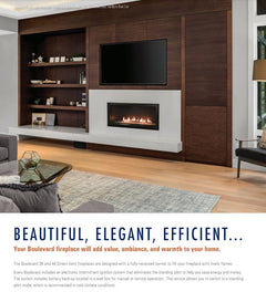 Empire 36" Boulevard Direct Vent Linear Gas Fireplace with Liner and Multi-Function Remote DVLL36BP92P