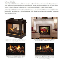 Empire 36" Jefferson Premium Double-Sided Vent-Free Firebox Only VFP36SB2EF