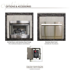 Empire 60" Carol Rose Outdoor Vent-Free Stainless Steel Linear Gas Fireplace OLL60FP12SP
