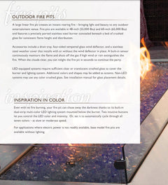 Empire 48" Carol Rose Outdoor Stainless Steel Linear Gas Fire Pit OL48TP10P