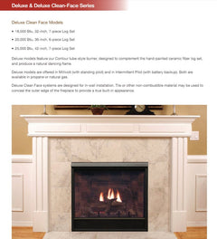 Empire 36" Madison Clean-Face Deluxe Direct Vent Gas Fireplace with Log Set and Barrier DVCD36FP30P