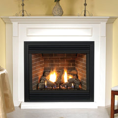 Empire 36" Madison Premium Peninsula Multi-Sided Direct Vent Gas Fireplace with Banded Brick Liner