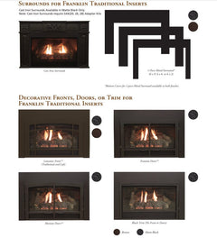 Empire 25" Franklin Clean-Face Direct Vent Gas Fireplace Insert with Log Set and Blower DVC20IN31P