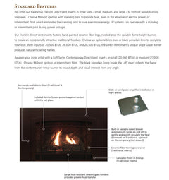 Empire 25" Franklin Clean-Face Direct Vent Gas Fireplace Insert with Log Set and Blower DVC20IN31P