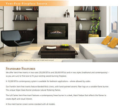 Empire 32" Franklin Vent-Free Gas Fireplace Insert with Log Set and Brick Liner VFPC28IN33P