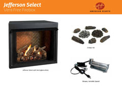 Empire 36" Jefferson Premium Vent-Free Firebox Only VFP36FB0F