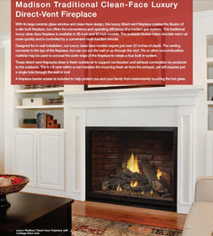 Empire 42" Madison Clean-Face Luxury Direct Vent Gas Fireplace DVCX42FP30P