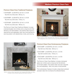 Empire 42" Madison Clean-Face Contemporary Direct Vent Gas Fireplace with Liner and Barrier DVCC42BP32P