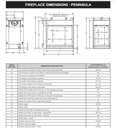 Empire 36" Madison Clean-Face Premium Peninsula Multi-Sided Direct Vent Gas Fireplace with Barrier DVCP36PP30P