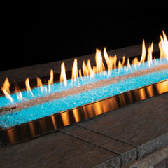 Empire 48" Carol Rose Outdoor Stainless Steel Linear Gas Fire Pit OL48TP10P