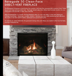 Empire 50" Renegade Clean-Face Direct Vent Gas Fireplace with TruFlame Technology DVCT50CBP95P