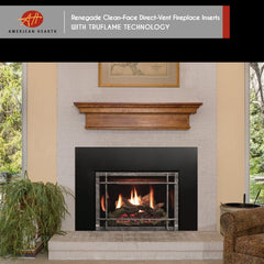 Empire 30" Renegade Clean-Face Direct Vent Gas Fireplace Insert with Multi-Function Remote and Blower DVCT30CBN95P