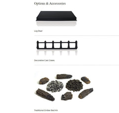 Empire 18-Inch Vent-Free Slope Glaze Intermittent Pilot Gas Burner Only with Thermostat Variable Remote Control VFSE18N