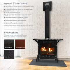 Empire 28" Spirit Cast Iron Direct Vent Gas Stove with Slope Glaze Burner and Log Set DVP30CC30BP