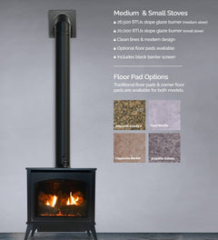 Empire 27" Spirit Steel Direct Vent Gas Stove with Slope Glaze Burner and Log Set DVP30MS30FP