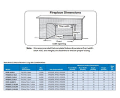 Empire 18-Inch Vent-Free Contour Gas Burner with Refractory Concord Gas Log Set VFDM18LBWN