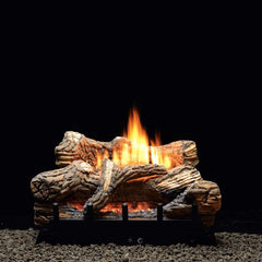 Empire Vent-Free Contour Gas Burner with Trenton Ceramic Fiber Gas Log Set VFDR18LB10N