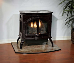 Empire 28" Spirit Cast Iron Vent-Free Gas Stove with Contour Burner and Log Set VFD30CC30BP