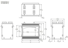 Empire 36" Lincoln Premium Double-Sided Vent-Free Gas Fireplace with Banded Brick Liner VFP36SP32EP