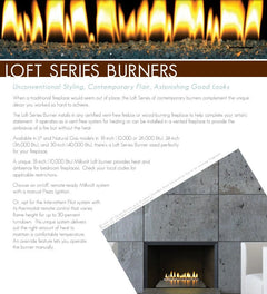Empire 24-Inch Loft Contemporary Multi-Sided Vent-Free Gas Burner Only VFRU24P