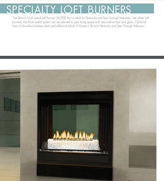 Empire 24-Inch Loft Contemporary Multi-Sided Vent-Free Gas Burner Only VFRU24P
