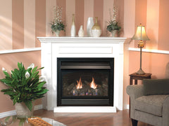 Empire 36" Lincoln Premium Peninsula Multi-Sided Vent-Free Gas Fireplace with Banded Brick Liner VFP36PP32EP