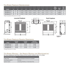 Empire 34" Van Buren Deluxe B-Vent Gas Fireplace with Contour Burner and Log Set BVD34FP30FN