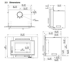 Enerzone 36 Inch Destination 2.3-I Wood Burning Insert Indoor EB00044